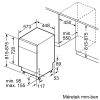 BOSCH SPU2XMS01E Serie|2 Pult alá beépíthető mosogatógép | Nemesacél | 45 cm